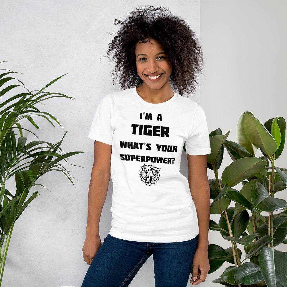 Paris HS Tigers - Superpower (black)  -  Short-Sleeve Unisex T-Shirt - EdgyHaute