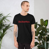 Attica Junior-Senior HS Red Ramblers - Red Ramblers Banner (red)  -  Short-Sleeve Unisex T-Shirt - EdgyHaute