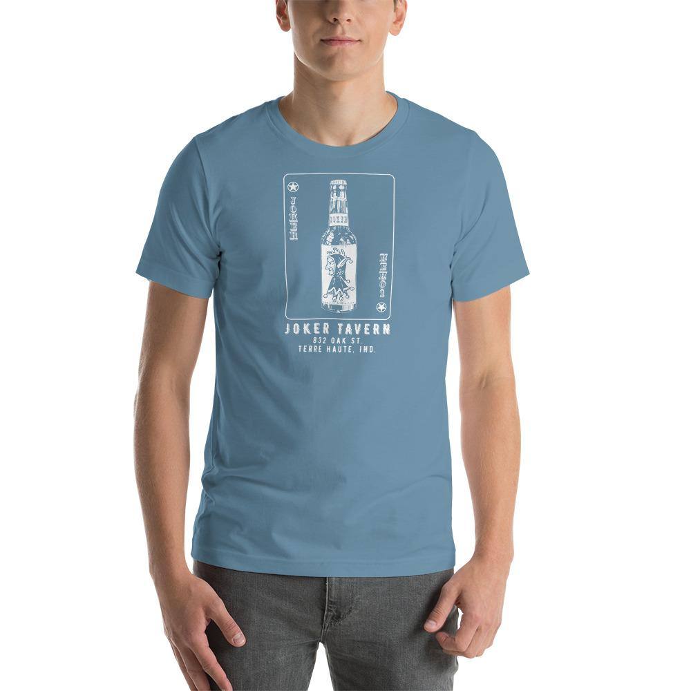 Joker Tavern (white) - Terre Haute Indiana  -  Short-Sleeve Unisex T-Shirt - EdgyHaute