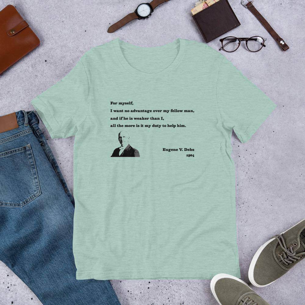 Eugene V. Debs - Design 9 (black/gray)  -  Short-Sleeve Unisex T-Shirt - EdgyHaute