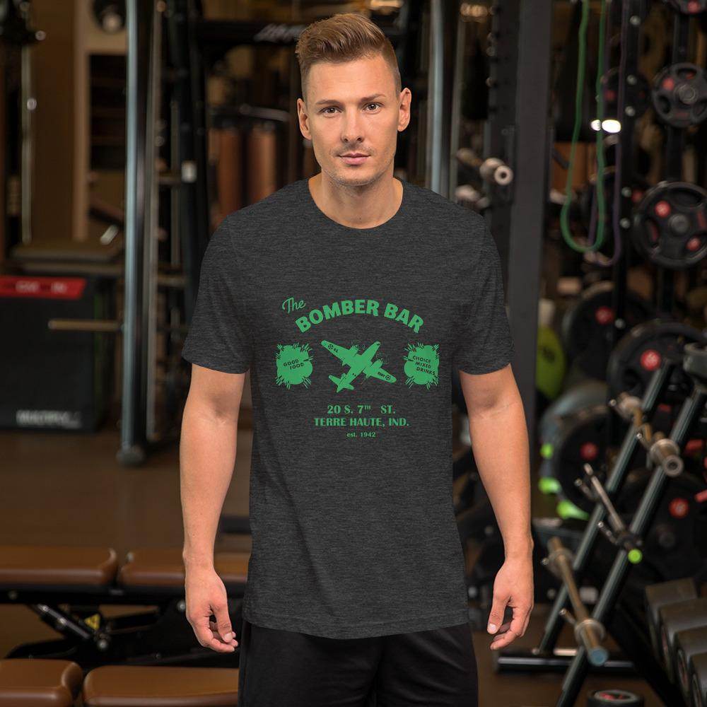 The Bomber Bar (green) - Terre Haute Indiana  -  Short-Sleeve Unisex T-Shirt - EdgyHaute
