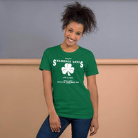 Shamrock Lanes (white) - Terre Haute Indiana  -  Short-Sleeve Unisex T-Shirt - EdgyHaute