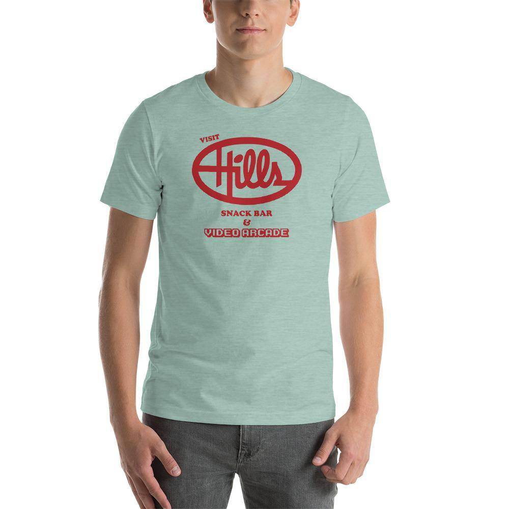 Hills Department Store Snack Bar (red) - Terre Haute Indiana  -  Short-Sleeve Unisex T-Shirt - EdgyHaute