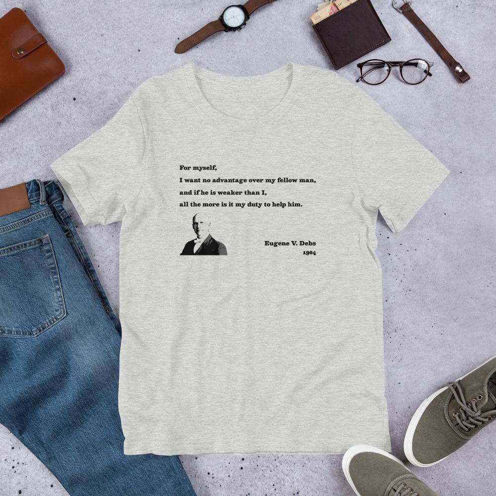 Eugene V. Debs - Design 9 (black/gray)  -  Short-Sleeve Unisex T-Shirt - EdgyHaute