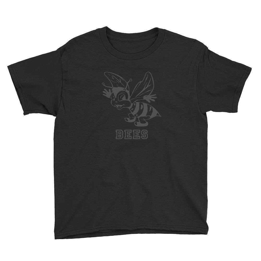 Honey Creek MS Bees - Blackout Spirit Game - Youth Short Sleeve T-Shirt - EdgyHaute