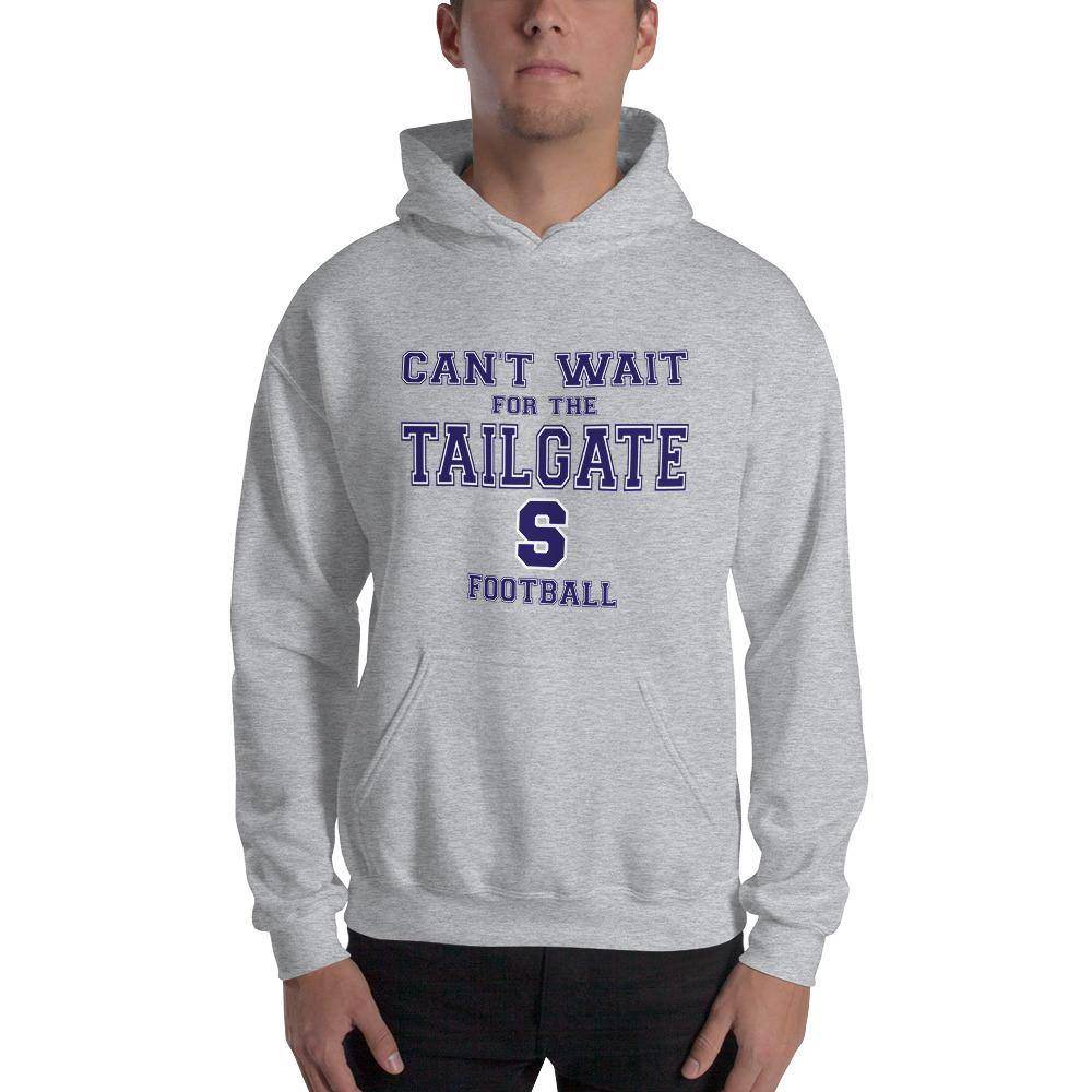 Seeger Memorial Jr.-Sr. HS Patriots - Tailgate (blue/white)  -  Hooded Sweatshirt - EdgyHaute