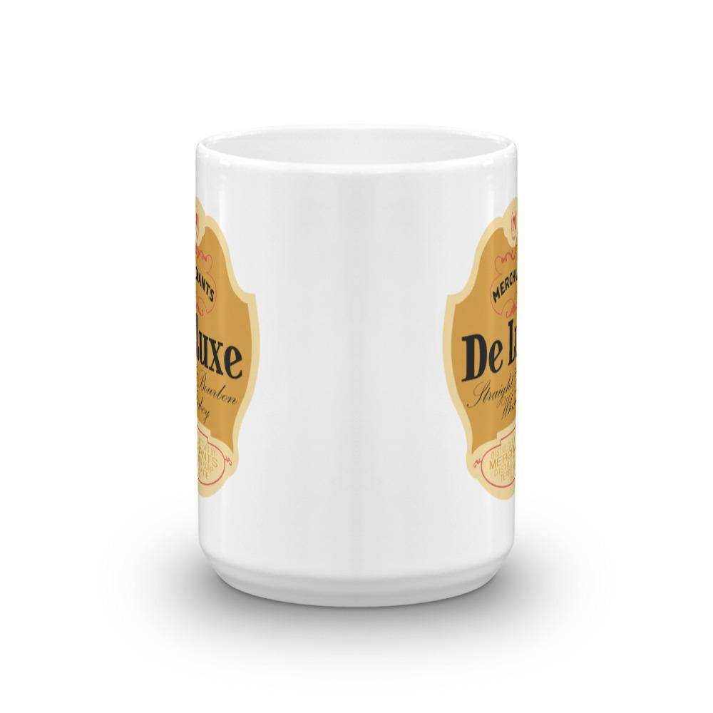 Deluxe Bourbon Whiskey / Merchants Distilling (design 1) - Terre Haute Indiana  -  Coffee Mug - EdgyHaute