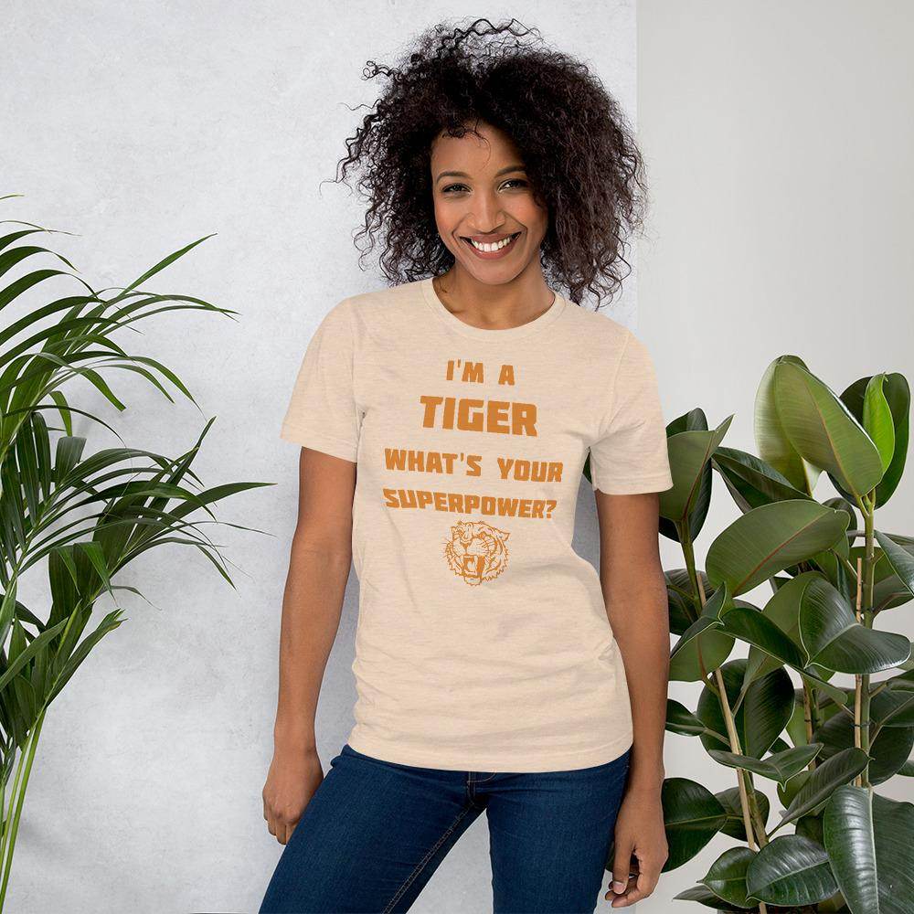 Paris HS Tigers - Superpower (orange)  -  Short-Sleeve Unisex T-Shirt - EdgyHaute