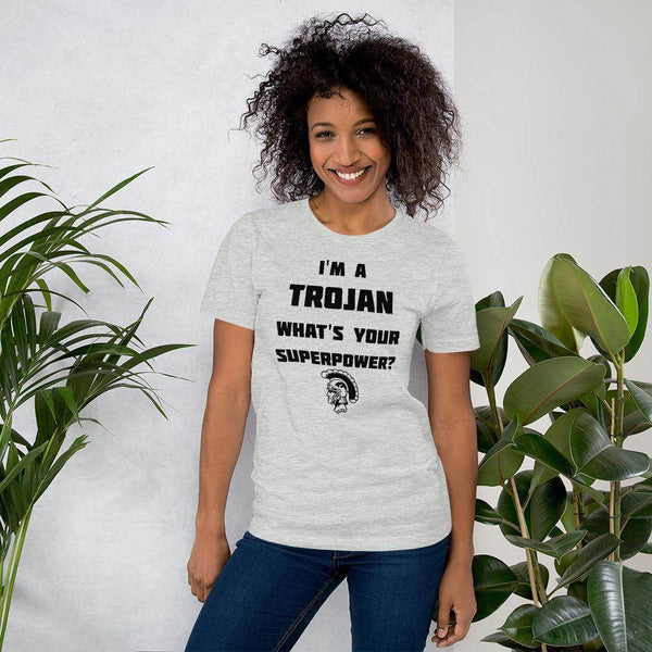 Covington Community HS Trojans - Superpower (black)  -  Short-Sleeve Unisex T-Shirt - EdgyHaute