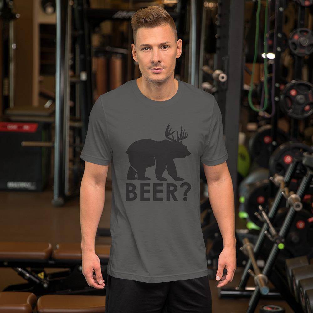 Beer? (black)  -  Short-Sleeve Unisex T-Shirt - EdgyHaute