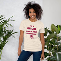 Northview HS Knights - Superpower (maroon)  -  Short-Sleeve Unisex T-Shirt - EdgyHaute