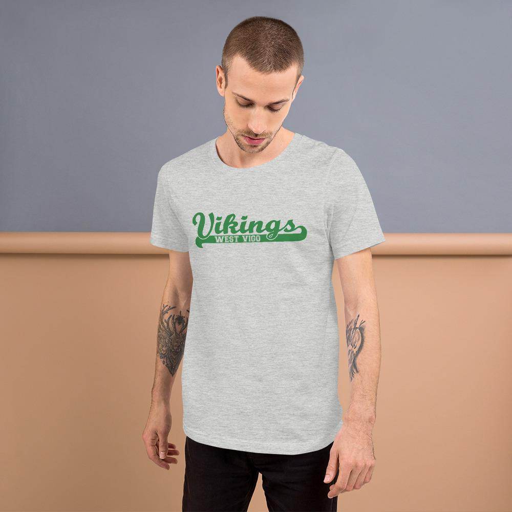 West Vigo HS Vikings - Banner (green)  -  Short-Sleeve Unisex T-Shirt - EdgyHaute