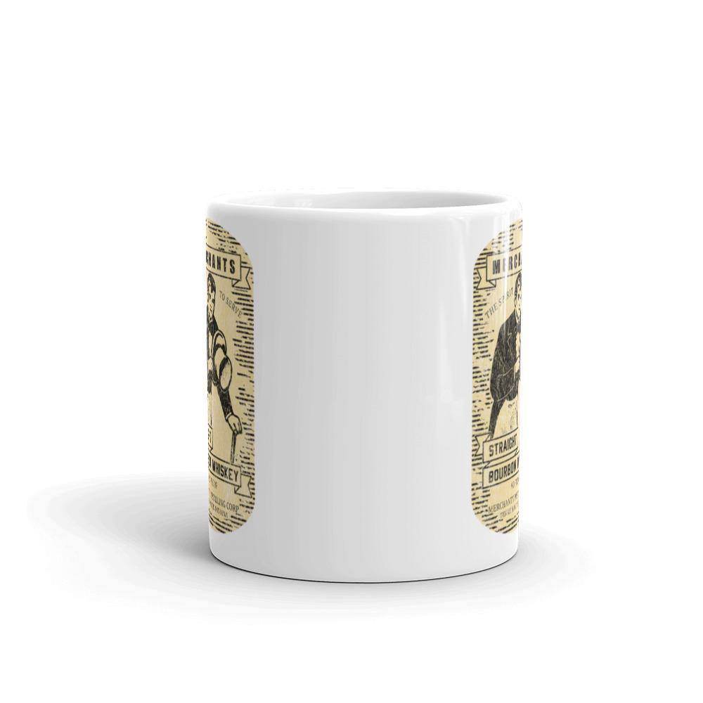 Deluxe Bourbon Whiskey / Merchants Distilling (design 3) - Terre Haute Indiana  -  Coffee Mug - EdgyHaute