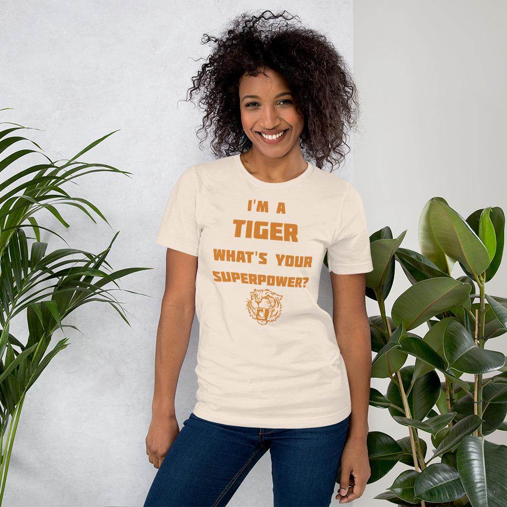 Paris HS Tigers - Superpower (orange)  -  Short-Sleeve Unisex T-Shirt - EdgyHaute