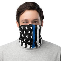 Thin Blue Line Neck Gaiter - EdgyHaute