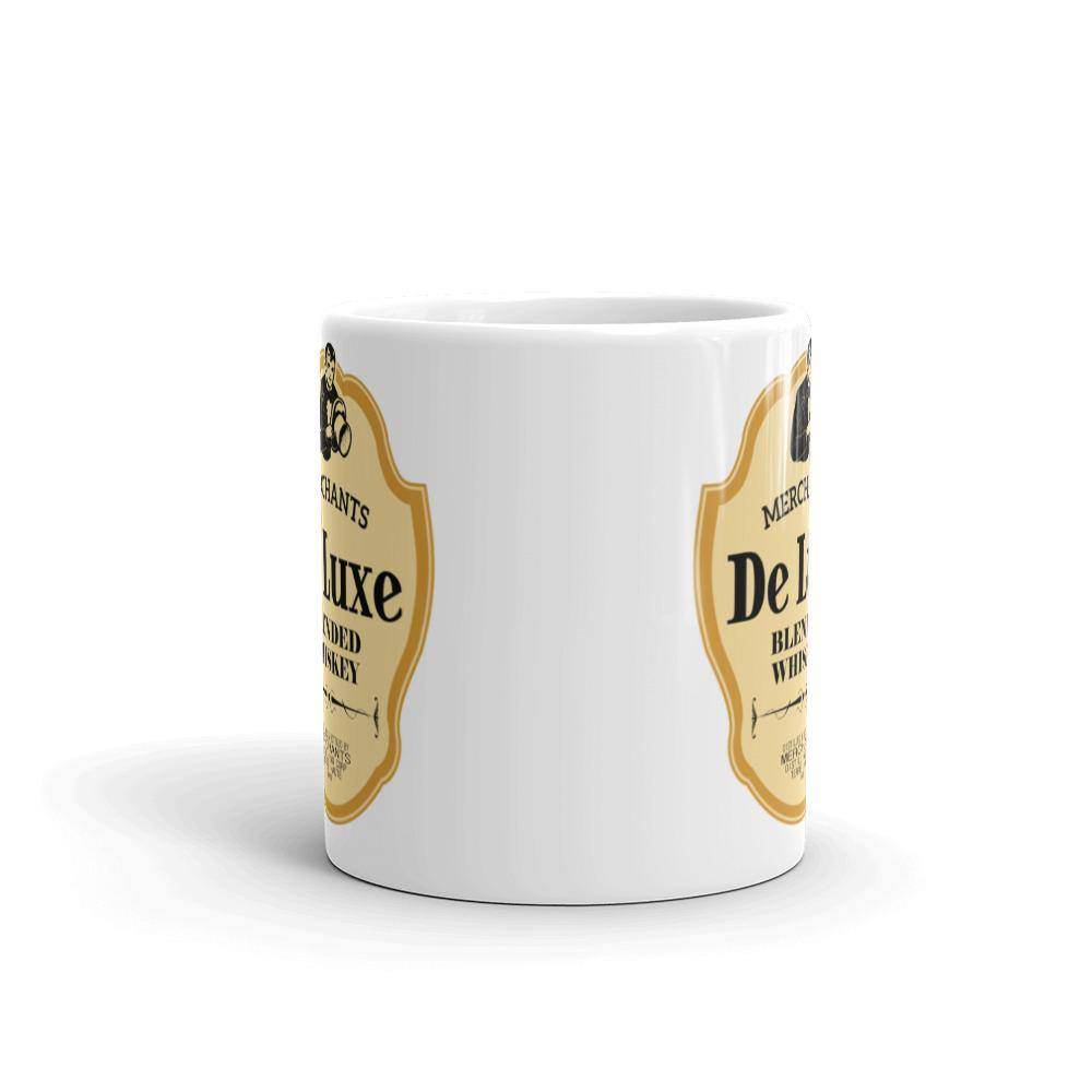 Deluxe Bourbon Whiskey / Merchants Distilling (design 4) - Terre Haute Indiana  -  Coffee Mug - EdgyHaute