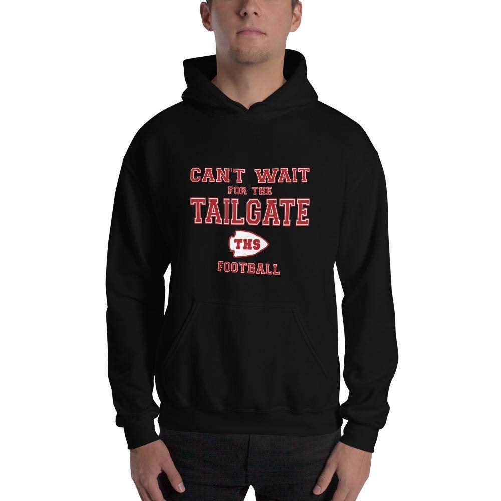 Terre Haute South HS Braves - Tailgate (red/white)  -  Hooded Sweatshirt - EdgyHaute