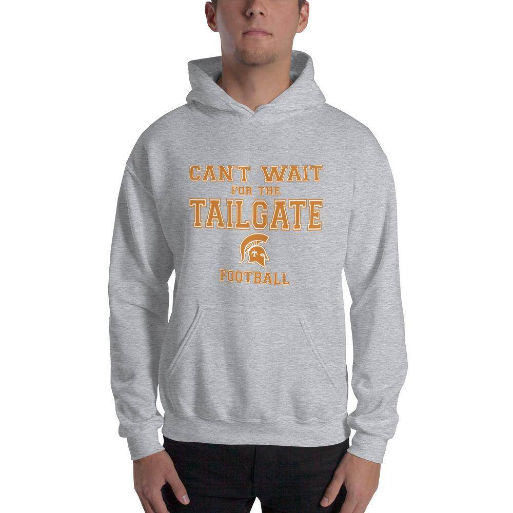 Kansas/Shiloh/Oakland HS Tri-County Titans - Tailgate (orange/white)  -  Hooded Sweatshirt - EdgyHaute