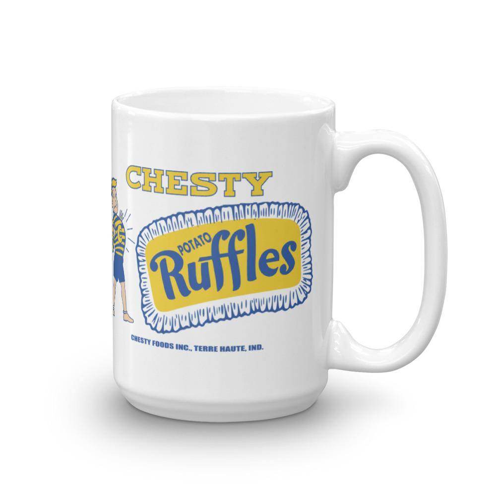 Chesty Foods Potato Ruffles Potato Chips 15 ounce coffee mug Terre Haute Indiana