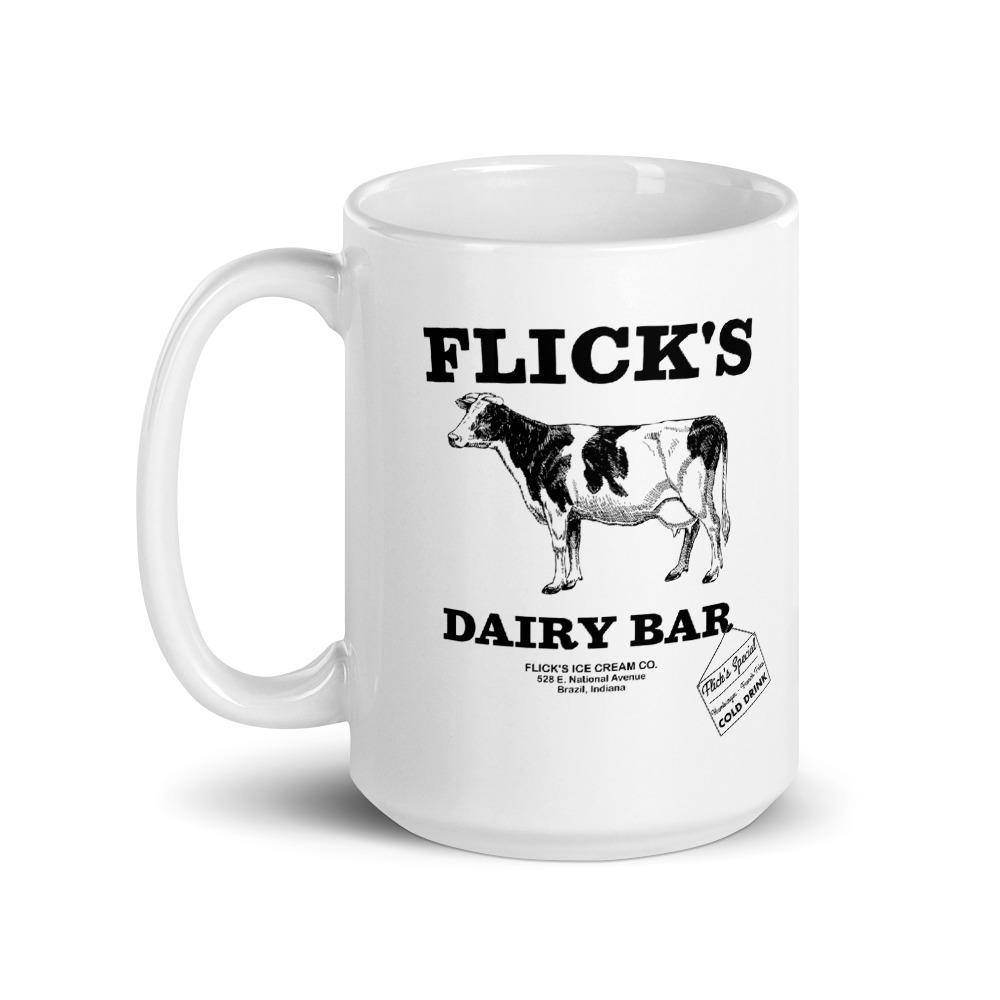 Flick’s Drive-In / Dairy Bar - cow design - Brazil Indiana  -  Coffee Mug - EdgyHaute