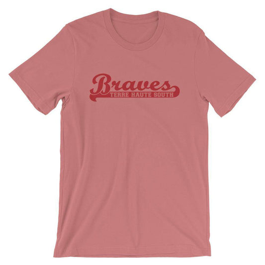 Terre Haute South HS Braves - Banner (red)  -  Short-Sleeve Unisex T-Shirt - EdgyHaute