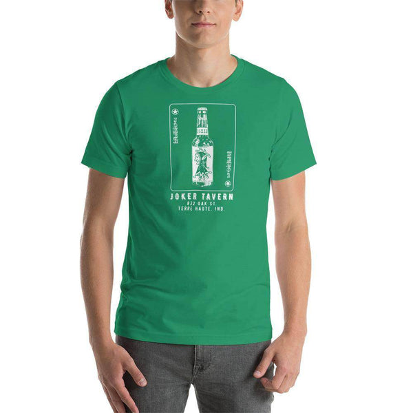 Joker Tavern (white) - Terre Haute Indiana  -  Short-Sleeve Unisex T-Shirt - EdgyHaute