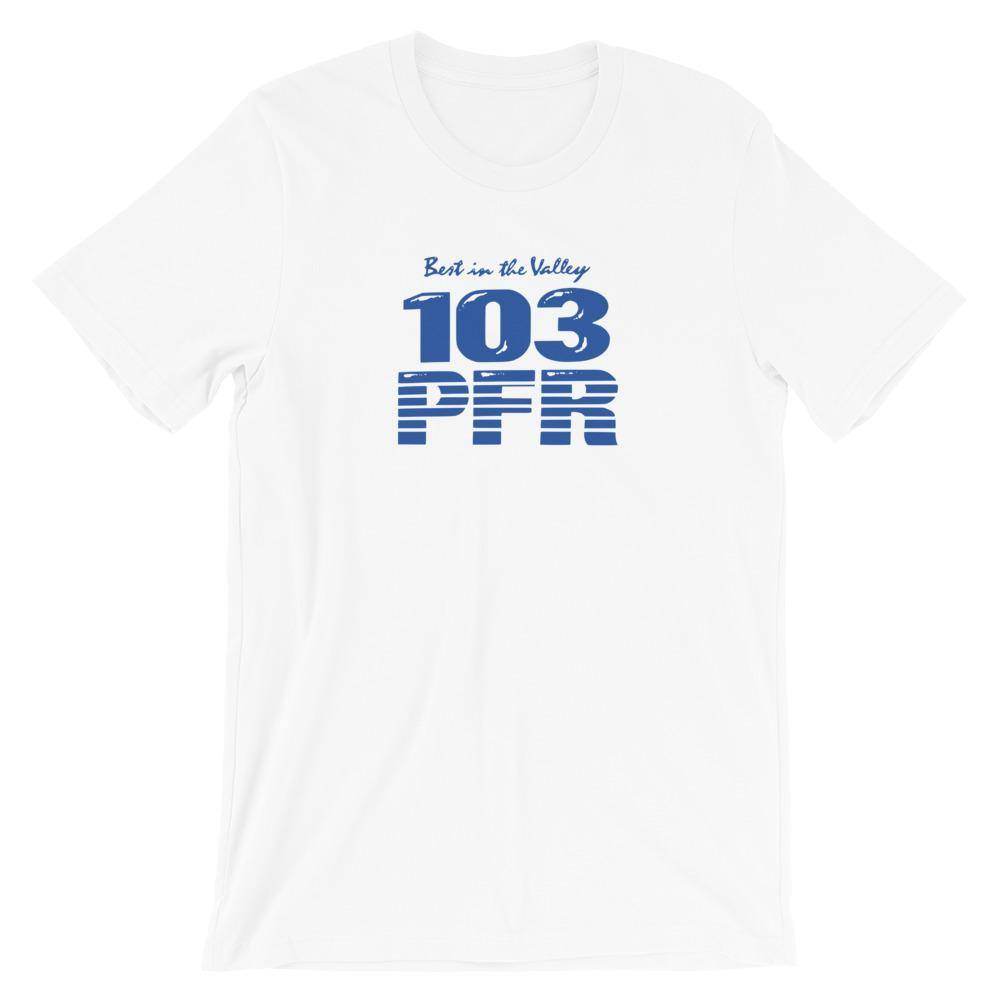 WPFR 103 (blue) - Terre Haute Indiana  -  Short-Sleeve Unisex T-Shirt - EdgyHaute