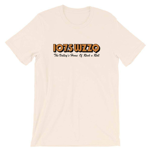 WZZQ 107.5 (black/orange) - Terre Haute Indiana  -  Short-Sleeve Unisex T-Shirt - EdgyHaute