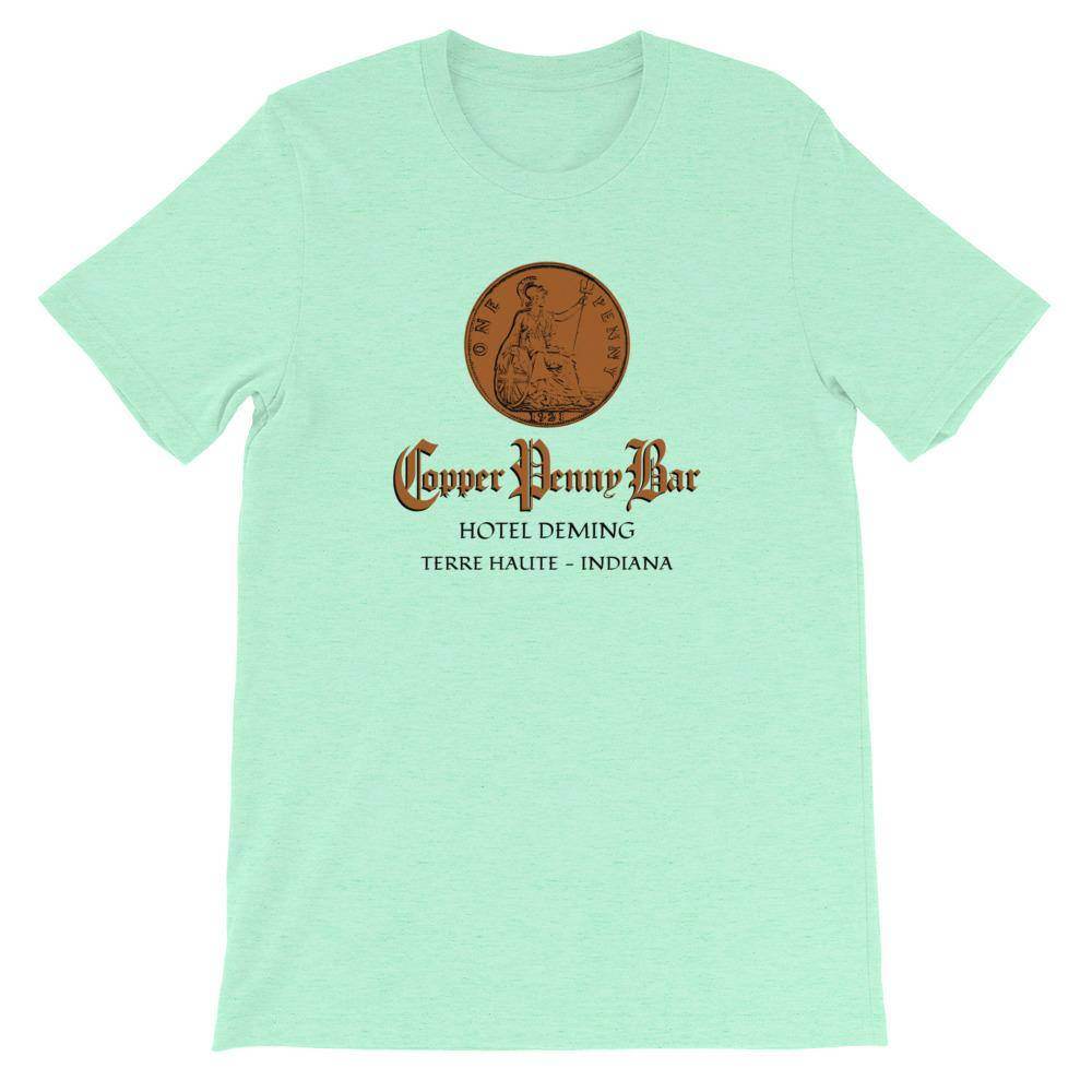 Copper Penny Bar - Terre Haute Indiana - Short-Sleeve Unisex T-Shirt - EdgyHaute