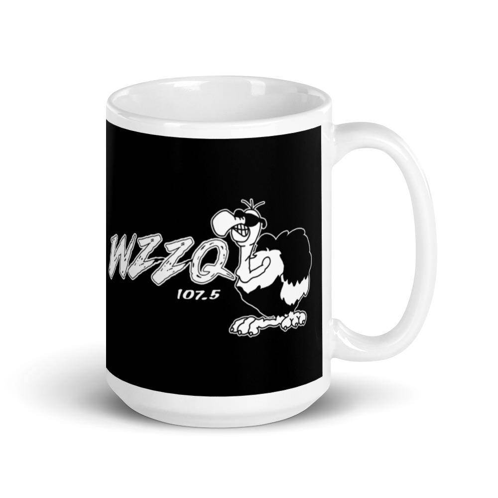 WZZQ 107.5 - design 2 (white with black background) - Terre Haute Indiana  -  Coffee Mug - EdgyHaute