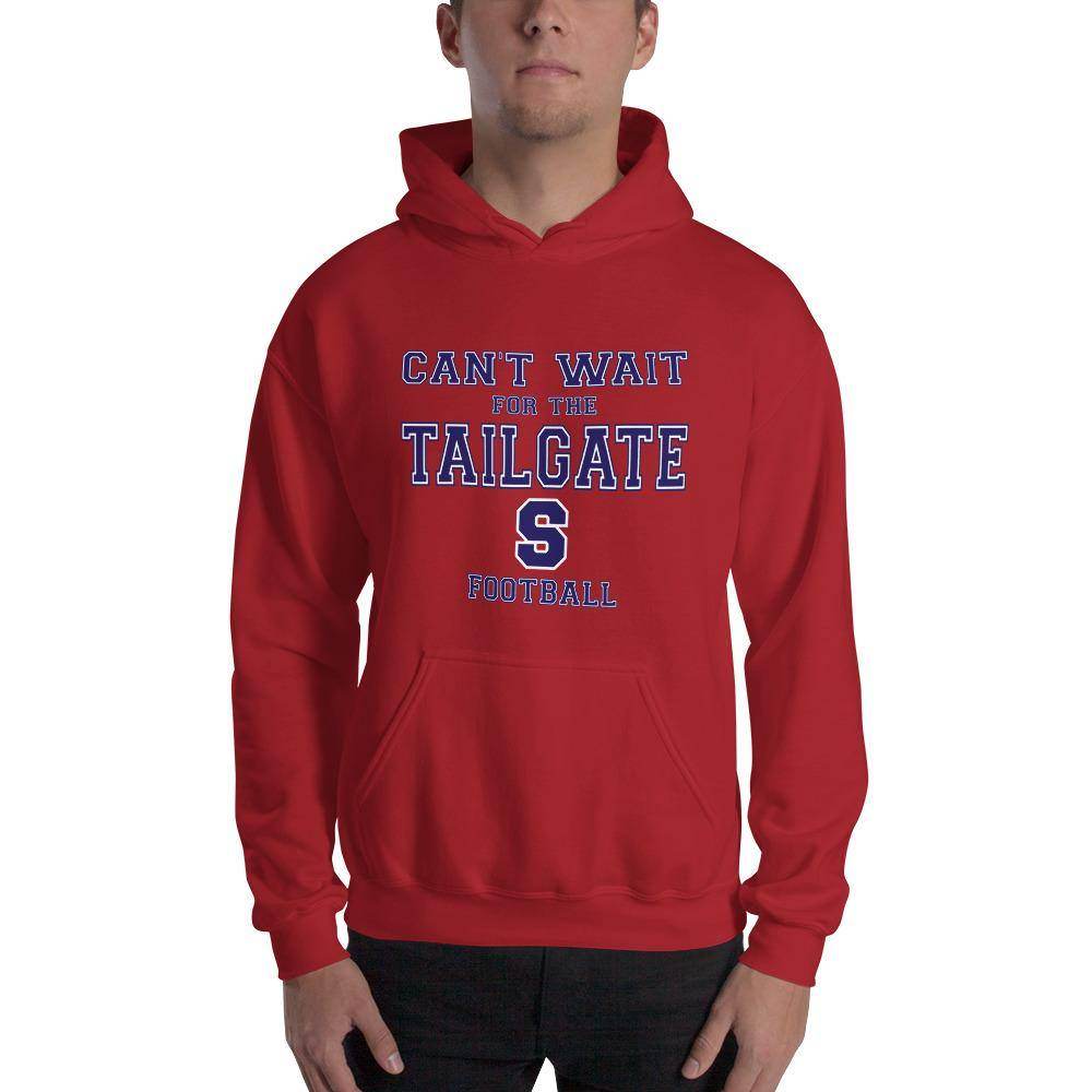 Seeger Memorial Jr.-Sr. HS Patriots - Tailgate (blue/white)  -  Hooded Sweatshirt - EdgyHaute