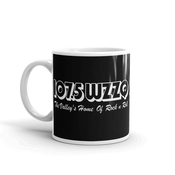 WZZQ 107.5 (white with black background) - Terre Haute Indiana  -  Coffee Mug - EdgyHaute