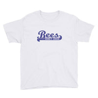 Honey Creek MS Bees - Banner (blue)  -  Youth Short Sleeve T-Shirt - EdgyHaute