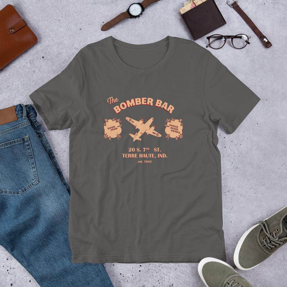 The Bomber Bar - Terre Haute Indiana -  Short-Sleeve Unisex T-Shirt - EdgyHaute