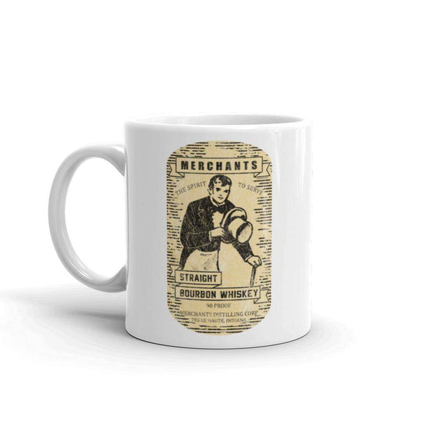 Deluxe Bourbon Whiskey / Merchants Distilling (design 3) - Terre Haute Indiana  -  Coffee Mug - EdgyHaute