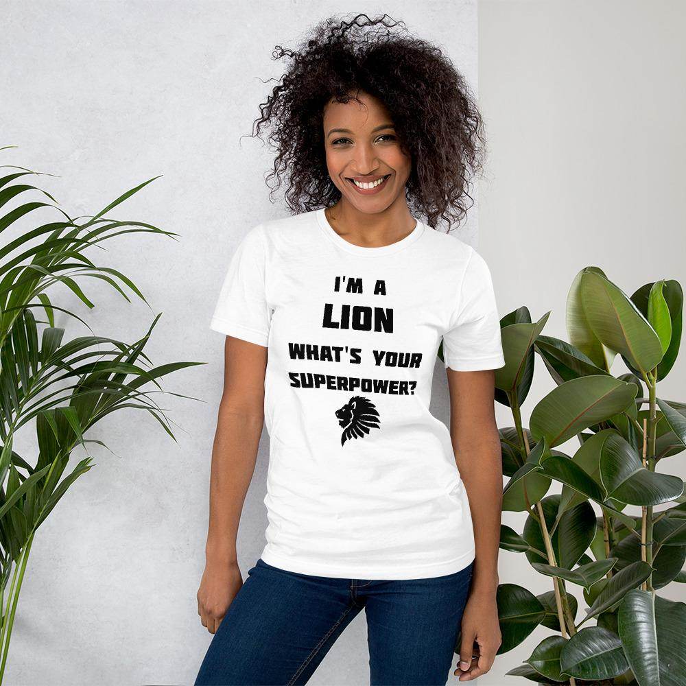 Marshall HS Lions - Superpower (black)  -  Short-Sleeve Unisex T-Shirt - EdgyHaute