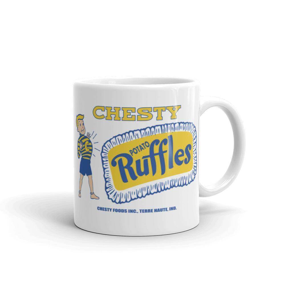 Chesty Foods Potato Ruffles Potato Chips 11 ounce coffee mug Terre Haute Indiana