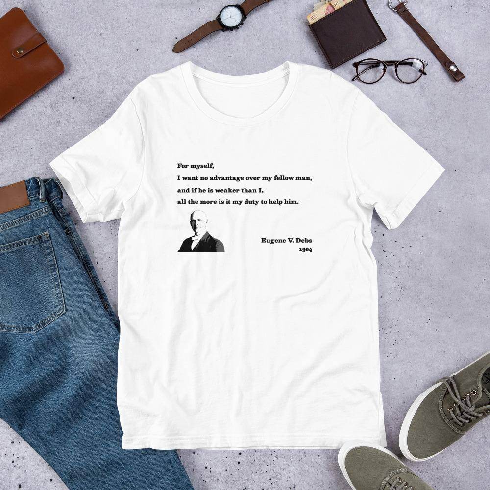 Eugene V. Debs - Design 9 (black/gray)  -  Short-Sleeve Unisex T-Shirt - EdgyHaute