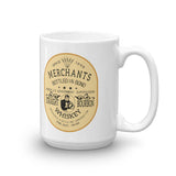 Deluxe Bourbon Whiskey / Merchants Distilling (design 2) - Terre Haute Indiana  -  Coffee Mug - EdgyHaute