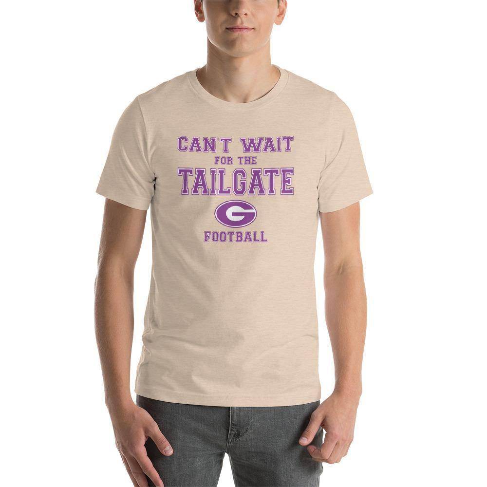 Greencastle HS Tiger Cubs - Tailgate (purple/white)  -  Short-Sleeve Unisex T-Shirt - EdgyHaute