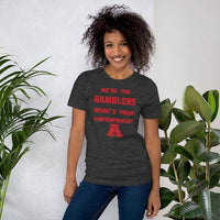 Attica Junior-Senior HS Red Ramblers - Superpower (red)  -  Short-Sleeve Unisex T-Shirt - EdgyHaute