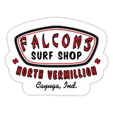 North Vermillion HS Falcons Surf Shop - Sticker (Indoor/Outdoor) - white matte