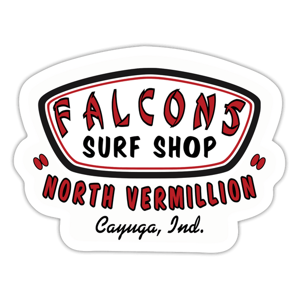 North Vermillion HS Falcons Surf Shop - Sticker (Indoor/Outdoor) - white matte