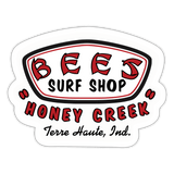 Honey Creek Bees Surf Shop - Sticker (Indoor/Outdoor) - white matte