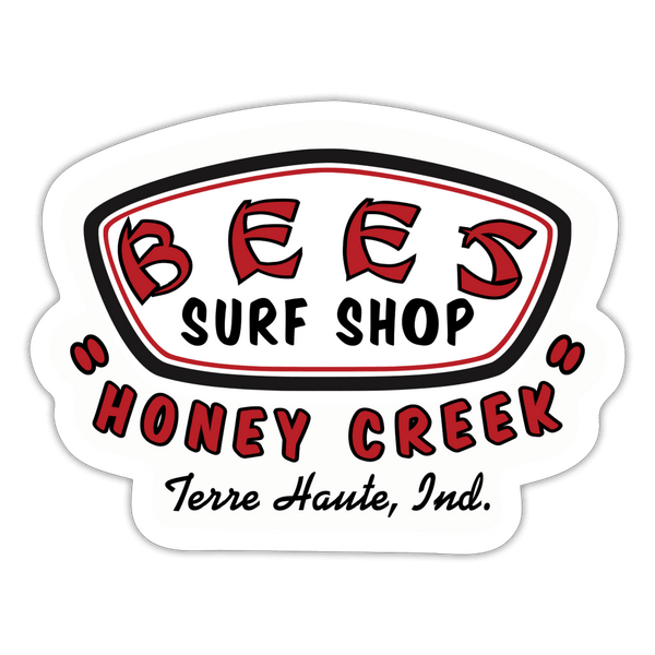 Honey Creek Bees Surf Shop - Sticker (Indoor/Outdoor) - white matte