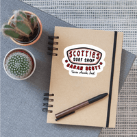 Sarah Scott MS Scotties Surf Shop - Sticker (Indoor/Outdoor) - white matte