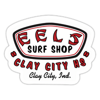 Clay City HS Eels Surf Shop - Sticker (Indoor/Outdoor) - white matte