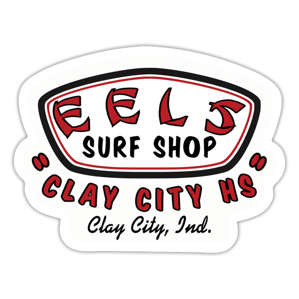 Clay City HS Eels Surf Shop - Sticker (Indoor/Outdoor) - white matte