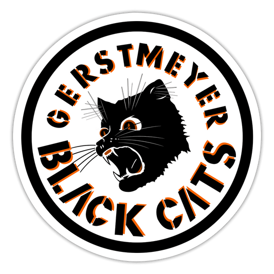 Gerstmeyer HS Black Cats - center court design  -  Sticker - white matte