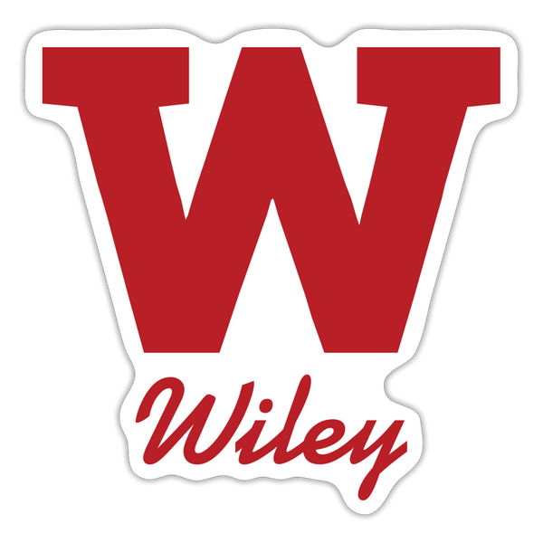 Wiley HS Red Streaks - Wiley W  -  Sticker - white matte